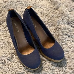 8.5 Navy Aldo Wedges